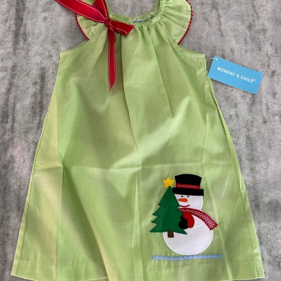 Monday’s Child Christmas Snowman Dress Size 2 - Picture 7 of 11